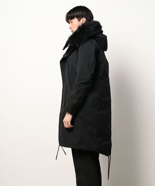 L.H.P Private Brand(エルエイチピープライベートブランド)の「junhashimoto(ジュンハシモト)4WAY WRAP MODS COAT ラップモッズコート(ステンカラーコート・メンズ・ブラック・3)」の3枚目の写真