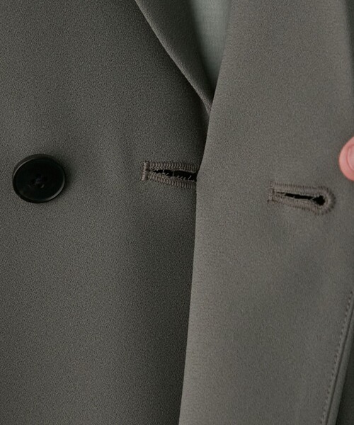 【美品】PUBLIC TOKYO：ハーフスリーブジャケット ベージュ 夏 ジョーゼットハーフスリーブジャケット（テーラードジャケット