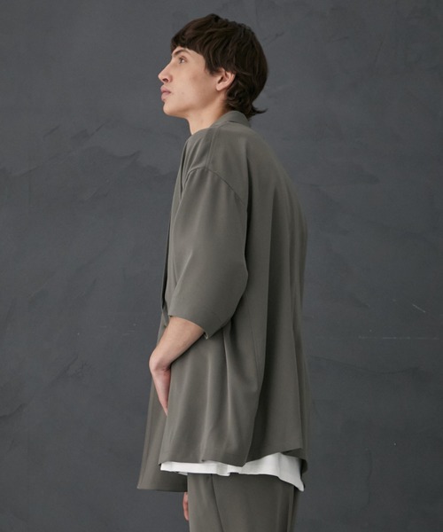 ジョーゼットハーフスリーブジャケット（テーラードジャケット