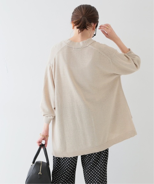 SLOBE IENA（スローブイエナ）の「《追加》テープヤーンニットカーディガン（カーディガン/ボレロ・メンズ・ベージュ/チャコールグレー・FREE）」の18枚目の写真