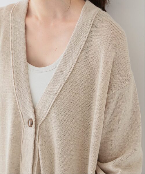 SLOBE IENA（スローブイエナ）の「《追加》テープヤーンニットカーディガン（カーディガン/ボレロ・メンズ・ベージュ/チャコールグレー・FREE）」の17枚目の写真