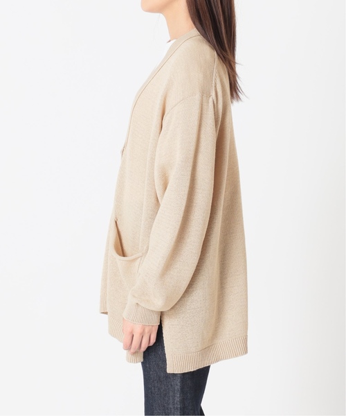 SLOBE IENA（スローブイエナ）の「《追加》テープヤーンニットカーディガン（カーディガン/ボレロ・メンズ・ベージュ/チャコールグレー・FREE）」の15枚目の写真