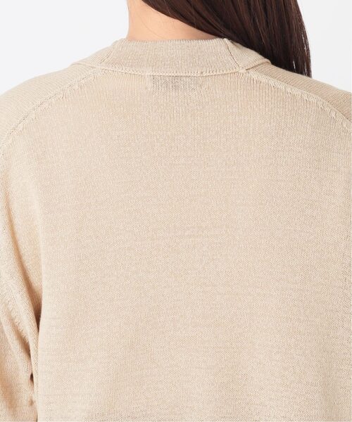 SLOBE IENA（スローブイエナ）の「《追加》テープヤーンニットカーディガン（カーディガン/ボレロ・メンズ・ベージュ/チャコールグレー・FREE）」の12枚目の写真