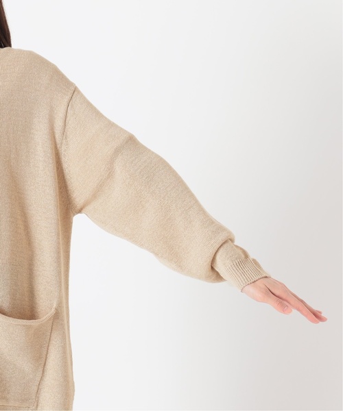 SLOBE IENA（スローブイエナ）の「《追加》テープヤーンニットカーディガン（カーディガン/ボレロ・メンズ・ベージュ/チャコールグレー・FREE）」の11枚目の写真