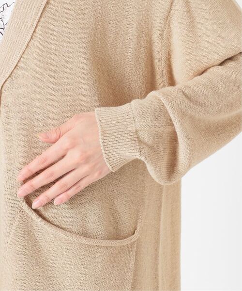 SLOBE IENA（スローブイエナ）の「《追加》テープヤーンニットカーディガン（カーディガン/ボレロ・メンズ・ベージュ/チャコールグレー・FREE）」の10枚目の写真