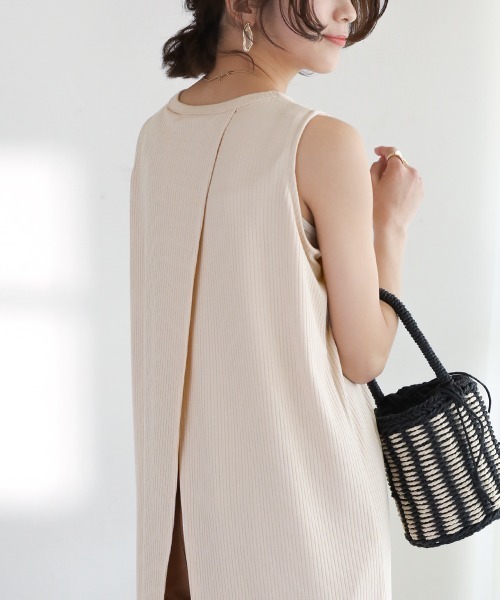 Bou Jeloud（ブージュルード）の「【WEB限定】バックスリットリブセットアップ（セットアップ・レディース・ブラック/アイボリー/ライトカーキ・FREE）」の11枚目の写真