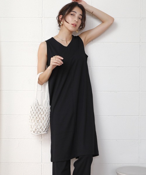 Bou Jeloud（ブージュルード）の「【WEB限定】バックスリットリブセットアップ（セットアップ・レディース・ブラック/アイボリー/ライトカーキ・FREE）」の15枚目の写真