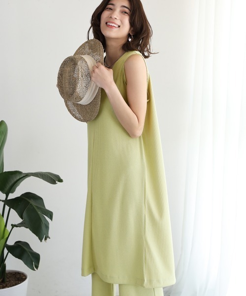 Bou Jeloud（ブージュルード）の「【WEB限定】バックスリットリブセットアップ（セットアップ・レディース・ブラック/アイボリー/ライトカーキ・FREE）」の16枚目の写真