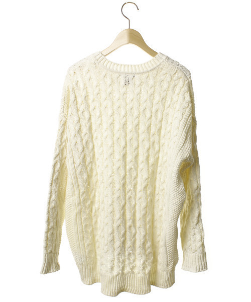 H&M（エイチ・アンド・エム）の「長袖ニット（ニット/セーター・レディース・ホワイト・S）」の2枚目の写真
