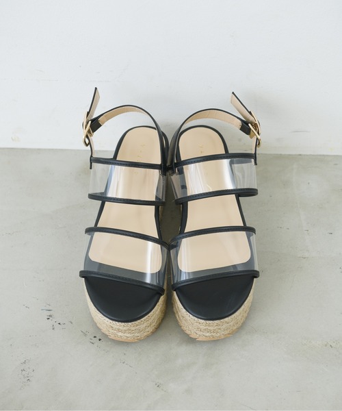 ems excite（エムズエキサイト）の「ベルトジュートサンダル（サンダル・レディース・ブラック/オフホワイト/ゴールド・M/L）」の10枚目の写真