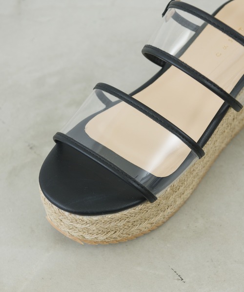 ems excite（エムズエキサイト）の「ベルトジュートサンダル（サンダル・レディース・ブラック/オフホワイト/ゴールド・M/L）」の9枚目の写真
