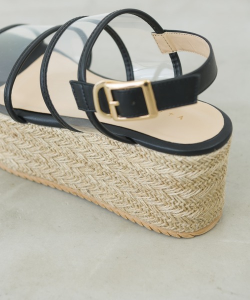 ems excite（エムズエキサイト）の「ベルトジュートサンダル（サンダル・レディース・ブラック/オフホワイト/ゴールド・M/L）」の13枚目の写真