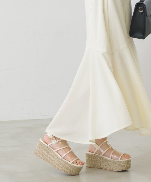 ems excite（エムズエキサイト）の「ベルトジュートサンダル（サンダル・レディース・ブラック/オフホワイト/ゴールド・M/L）」の7枚目の写真