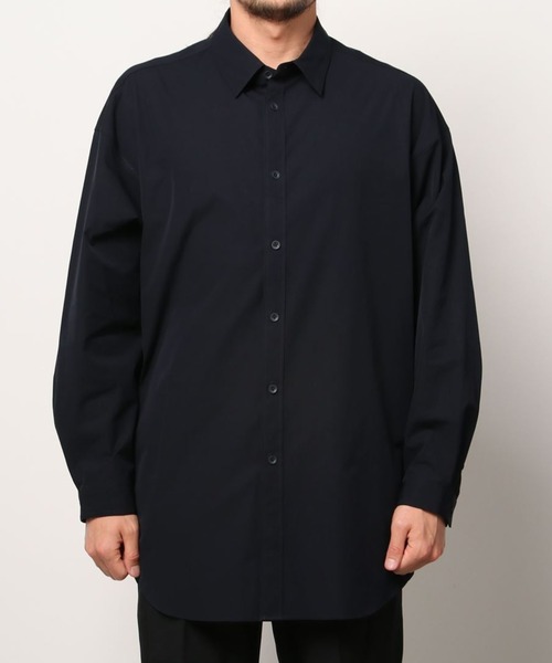 ATON（エイトン）の「【ATON】 SHRINK COTTON OVERSIZED LONG SHIRT  