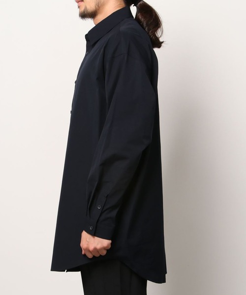 ATON（エイトン）の「【ATON】 SHRINK COTTON OVERSIZED LONG SHIRT