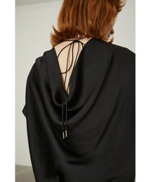 RIM.ARK（リムアーク）の「Back drape gloss tops（Tシャツ/カットソー 