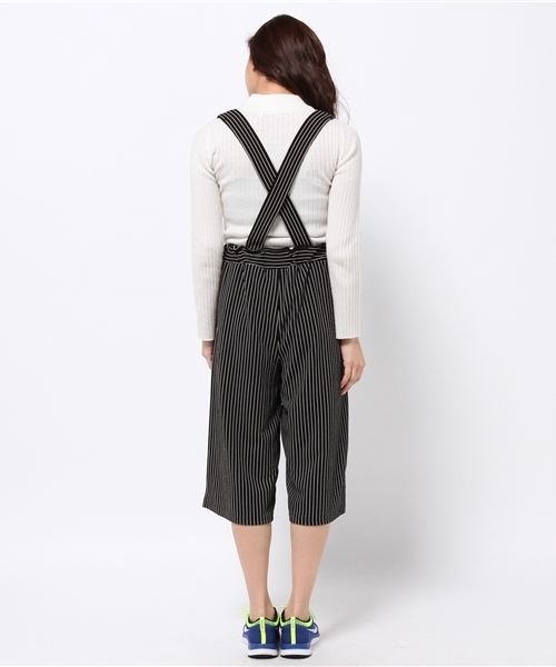 CIAOPANIC（チャオパニック）の「【Ciaopanic】ストライプサロペット（サロペット/オーバーオール・レディース・ホワイト/ネイビー/ブラック・FREE）」の6枚目の写真