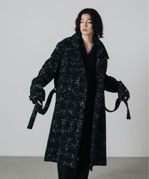 ジャカードツイード ダブルブレステッドコート / SPLASHED TWEED DOUBLE BREASTED COAT