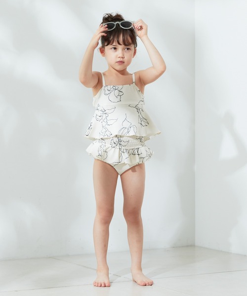 Chico(チコ)の「【水着/ショーツ】Kids ハイウエストシャーリングショーツ(水着・キッズ・ホワイト/ブラック系その他2/ホワイト系その他2/ブラック・130/110)」の16枚目の写真