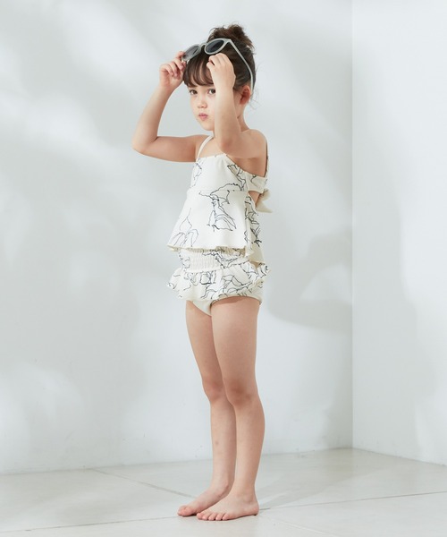 Chico(チコ)の「【水着/ショーツ】Kids ハイウエストシャーリングショーツ(水着・キッズ・ホワイト/ブラック系その他2/ホワイト系その他2/ブラック・130/110)」の17枚目の写真