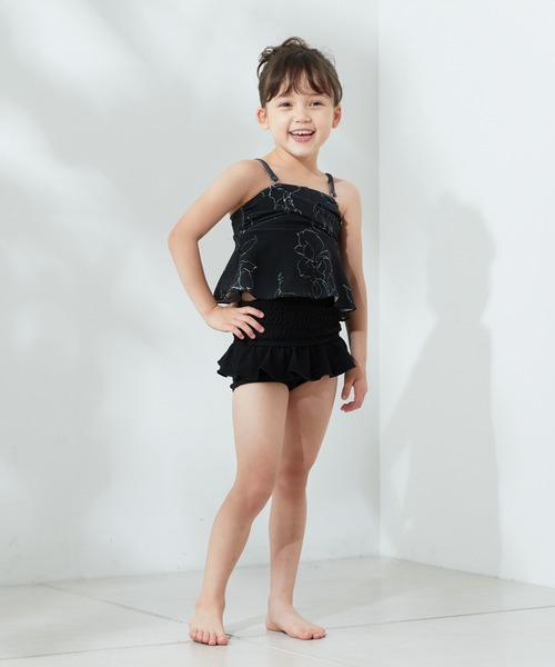Chico(チコ)の「【水着/ショーツ】Kids ハイウエストシャーリングショーツ(水着・キッズ・ホワイト/ブラック系その他2/ホワイト系その他2/ブラック・130/110)」の13枚目の写真