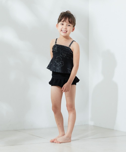 Chico(チコ)の「【水着/ショーツ】Kids ハイウエストシャーリングショーツ(水着・キッズ・ホワイト/ブラック系その他2/ホワイト系その他2/ブラック・130/110)」の15枚目の写真