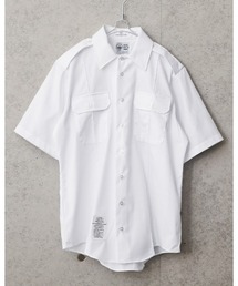 MILITARY | 実物 新品 デッドストック 米軍 WHITE 521 ショートスリーブシャツ(シャツ/ブラウス)