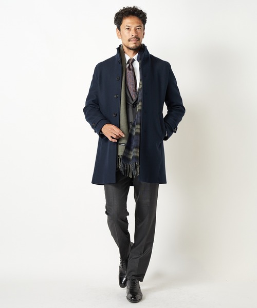 MEN'S BIGI(メンズビギ)の「カシミヤ混マフラー(マフラー・メンズ・チャコールグレー/ブラック/ネイビー・FREE)」の5枚目の写真