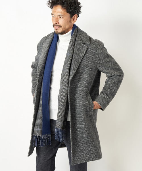 MEN'S BIGI(メンズビギ)の「カシミヤ混マフラー(マフラー・メンズ・チャコールグレー/ブラック/ネイビー・FREE)」の7枚目の写真