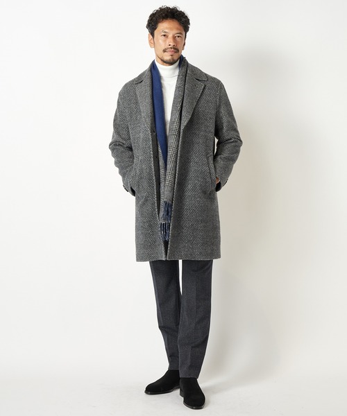 MEN'S BIGI(メンズビギ)の「カシミヤ混マフラー(マフラー・メンズ・チャコールグレー/ブラック/ネイビー・FREE)」の4枚目の写真