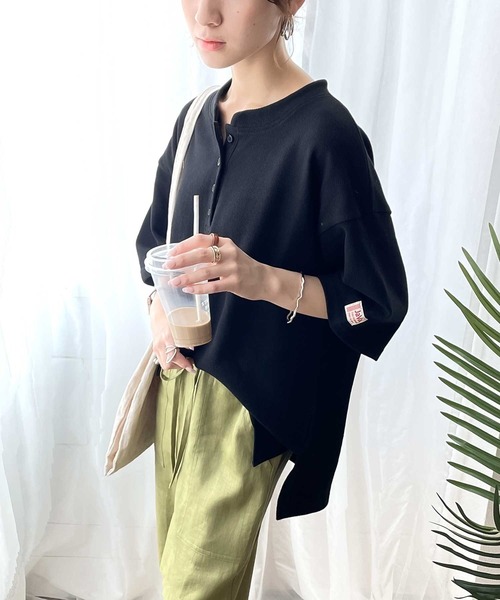 Java(ジャバ)の「《JaVaジャバ コラボ》綿100%ヘビーウェイト鹿の子スタンドネックTee(Tシャツ/カットソー・メンズ・ホワイト/ブラック/グリーン系その他・MEDIUM/LARGE/X-LARGE)」の15枚目の写真