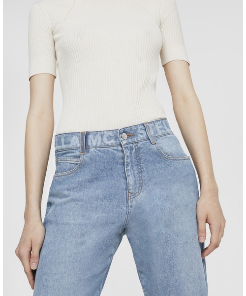 STELLA McCARTNEY(ステラマッカートニー)の「Logo Slim Denim Jeans / ロゴ スリム デニム パンツ(デニムパンツ・レディース・インディゴブルー・27/24/25/26)」の4枚目の写真