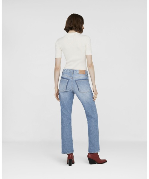 STELLA McCARTNEY(ステラマッカートニー)の「Logo Slim Denim Jeans / ロゴ スリム デニム パンツ(デニムパンツ・レディース・インディゴブルー・27/24/25/26)」の3枚目の写真