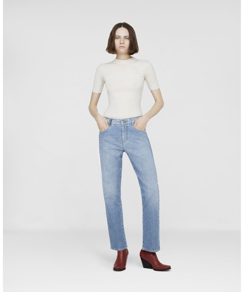 STELLA McCARTNEY(ステラマッカートニー)の「Logo Slim Denim Jeans / ロゴ スリム デニム パンツ(デニムパンツ・レディース・インディゴブルー・27/24/25/26)」の2枚目の写真