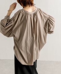 COLLAGE GALLARDAGALANTE | 抜け感を演出/前後2WAY仕様/スキッパーギャザーブラウス/手洗い可(シャツ/ブラウス)