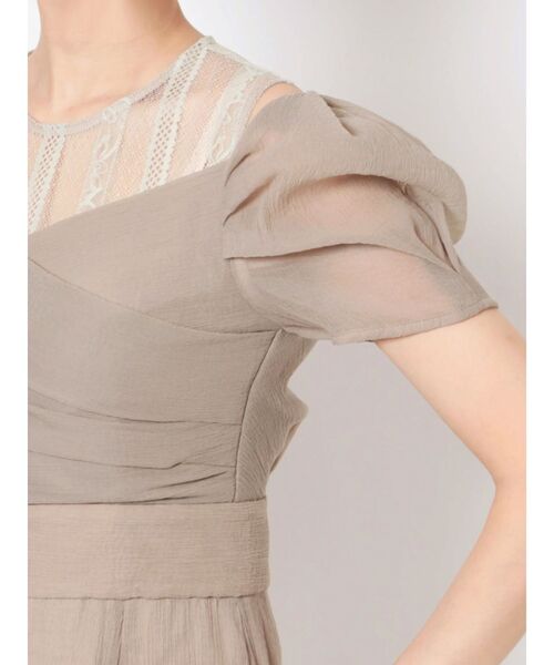 LAGUNAMOON（ラグナムーン）の「LADYレイヤードカシュクールワンピース（ドレス・レディース・ブラック/ベージュ・SMALL/MEDIUM）」の7枚目の写真