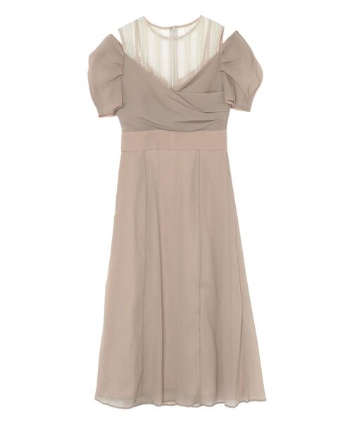 LAGUNAMOON（ラグナムーン）の「LADYレイヤードカシュクールワンピース（ドレス・レディース・ブラック/ベージュ・SMALL/MEDIUM）」の12枚目の写真