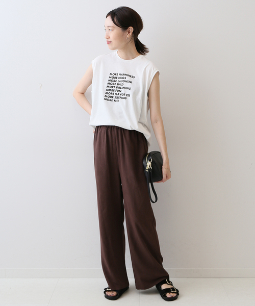 SLOBE IENA(スローブイエナ)の「ドライギャザーパンツ(その他パンツ・レディース・ブラウン/ブルー・36/38)」の3枚目の写真