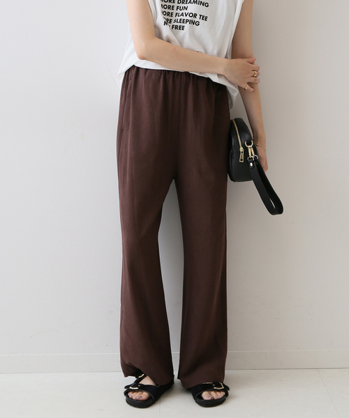SLOBE IENA(スローブイエナ)の「ドライギャザーパンツ(その他パンツ・レディース・ブラウン/ブルー・36/38)」の6枚目の写真