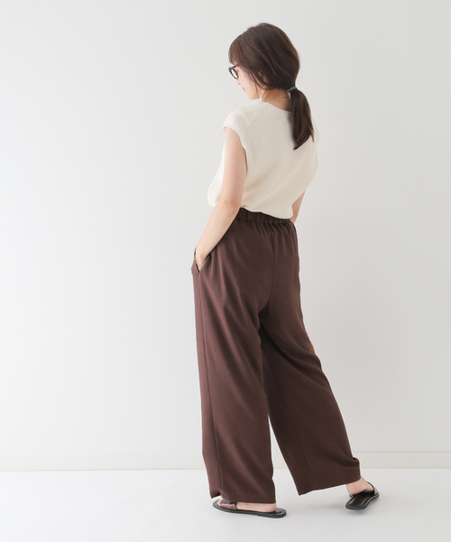 SLOBE IENA(スローブイエナ)の「ドライギャザーパンツ(その他パンツ・レディース・ブラウン/ブルー・36/38)」の9枚目の写真