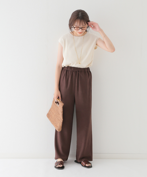 SLOBE IENA(スローブイエナ)の「ドライギャザーパンツ(その他パンツ・レディース・ブラウン/ブルー・36/38)」の10枚目の写真
