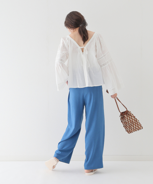 SLOBE IENA(スローブイエナ)の「ドライギャザーパンツ(その他パンツ・レディース・ブラウン/ブルー・36/38)」の20枚目の写真