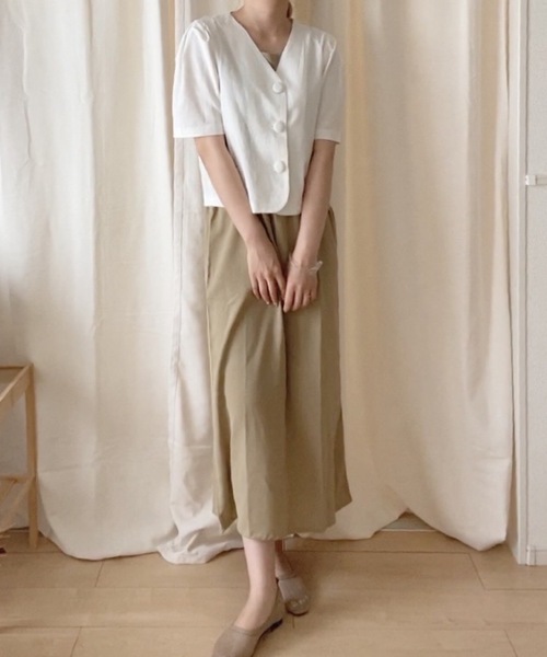 shopnikoniko(ショップニコニコ)の「バックリボン 細ストラップ キャミワンピ ロング丈(ワンピース・レディース・ベージュ/ブラック・フリー)」の22枚目の写真