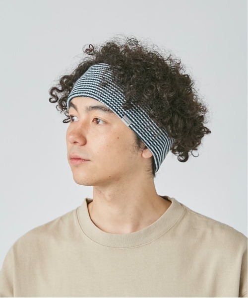 OVERRIDE（オーバーライド）の「OVERRIDE  STRIPE HEADBAND WOOL BLEND（ヘアバンド・メンズ・イエロー/ブラック/グリーン/ワイン・57~59cm）」の3枚目の写真
