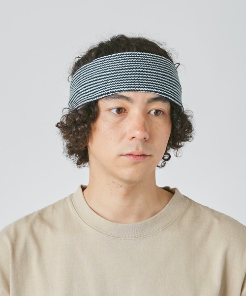 OVERRIDE（オーバーライド）の「OVERRIDE  STRIPE HEADBAND WOOL BLEND（ヘアバンド・メンズ・イエロー/ブラック/グリーン/ワイン・57~59cm）」の12枚目の写真