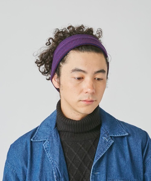 OVERRIDE（オーバーライド）の「OVERRIDE  STRIPE HEADBAND WOOL BLEND（ヘアバンド・メンズ・イエロー/ブラック/グリーン/ワイン・57~59cm）」の20枚目の写真