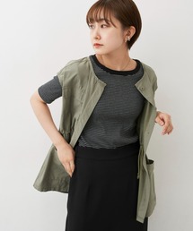 Auntie Rosa Holiday（アンティローザホリデー）の「ボーダーリブTシャツ（Tシャツ/カットソー）」