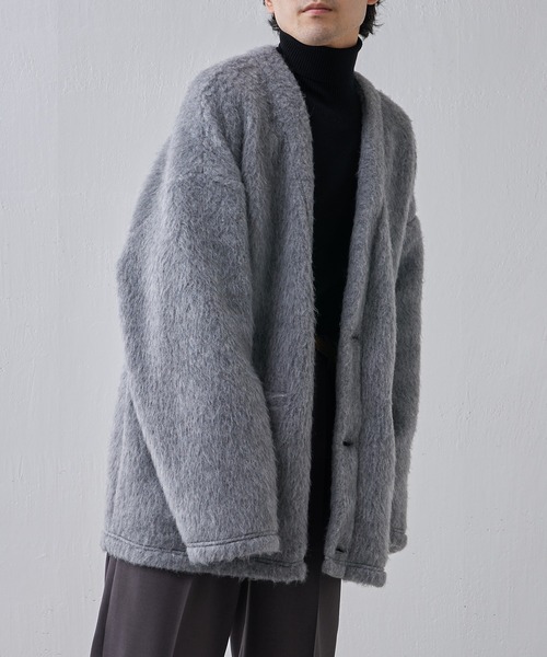 Lui's(ルイス)の「スライバーカーディガン(カーディガン/ボレロ・メンズ・グレー/ブラック・FREE)」の6枚目の写真