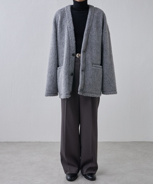 Lui's(ルイス)の「スライバーカーディガン(カーディガン/ボレロ・メンズ・グレー/ブラック・FREE)」の17枚目の写真