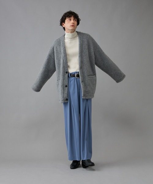 Lui's(ルイス)の「スライバーカーディガン(カーディガン/ボレロ・メンズ・グレー/ブラック・FREE)」の9枚目の写真